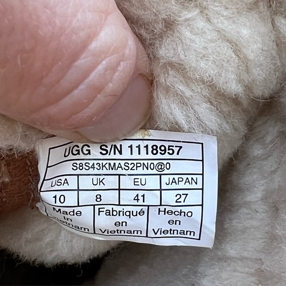 UGG Mid Suede Boot Chestnut Celvin 1118957 Zip Shearling Winter Women’s Size 10 - Picture 16 of 16